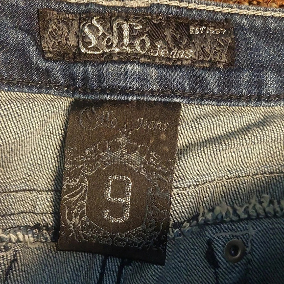 Cello size 9 Rhinestone Bling Bpotcut Jeans Y2K Bootcut Festival Cowgirl - Picture 6 of 7